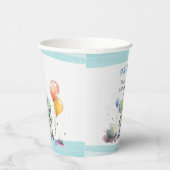 ブルーディオナンスボーイ水彩誕生日 紙コップ (右)