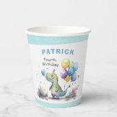 ブルーディオナンスボーイ水彩誕生日 紙コップ (正面)
