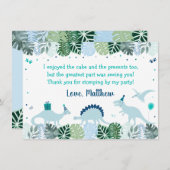 ブルーディオンドラサファリ誕生日 サンキューカード (正面/裏面)