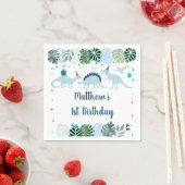 ブルーディオンドラサファリ誕生日 スタンダードカクテルナプキン (インサイチュ)