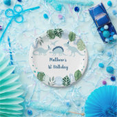 ブルーディオンドラサファリ誕生日 ペーパープレート (パーティー)