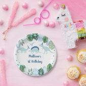 ブルーディオンドラサファリ誕生日 ペーパープレート (パーティー)