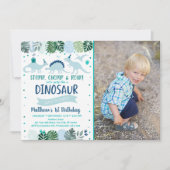 ブルーディオンドラサファリ誕生日 招待状 (正面)