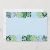 ブルーディオンドラサファリ誕生日 招待状 (裏面)