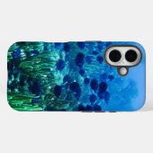 ブルーディスカスフィッシュの群れの水中写真 Case-Mate iPhoneケース (裏面 (横))