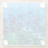 ブルーディスカス魚群 ガラスコースター (裏面)