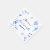 ブルーディスコカクテルバチェロレッテナプキンス スタンダードカクテルナプキン (角)