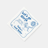 ブルーディスコロデオ女性のカーボーイバチェロレッテウィークエンド スタンダードカクテルナプキン (角)