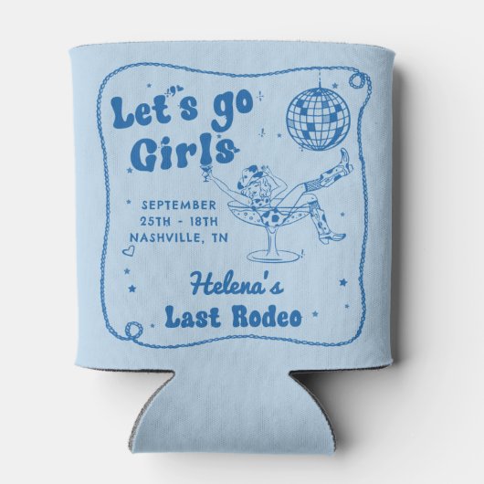 ブルーディスコロデオ女性のカーボーイバチェロレッテウィークエンド 缶クーラー (裏面)