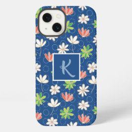 ブルーディティフローラモノグラム iPhone 13ケース