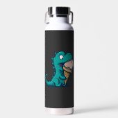 ブルーディノはアイスクリームを愛おもしろいす – Cartoon Art ウォーターボトル (正面)