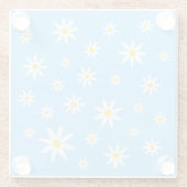 ブルーデイジーグラスコースター ガラスコースター (裏面)