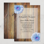 ブルーデイジーバーンウッド結婚式招待状 招待状 (正面/裏面)