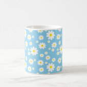 ブルーデイジーパターン春コーヒーマグ コーヒーマグカップ (中央)
