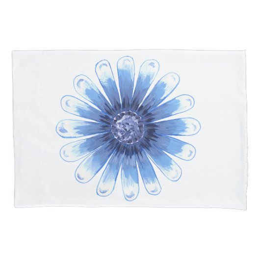 ブルーデイジーピラローケース 枕カバー (正面)
