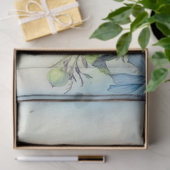 ブルーデイジーフラワーアンド聖なる書物、 経典エフェメラ 薄葉紙 (ギフト)