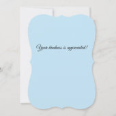 ブルーデイジーフラワーアートサンキューフラットカード サンキューカード (裏面)