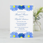 ブルーデイジーフローラブライダルシャワー招待 招待状 (スタンド正面)