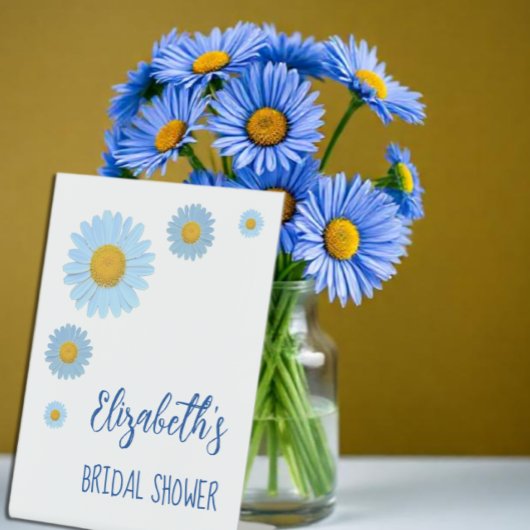 ブルーデイジーフローラブライダルシャワー 台座サイン