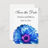 ブルーデイジーブルーフローラ写真 セーブザデート (正面/裏面)