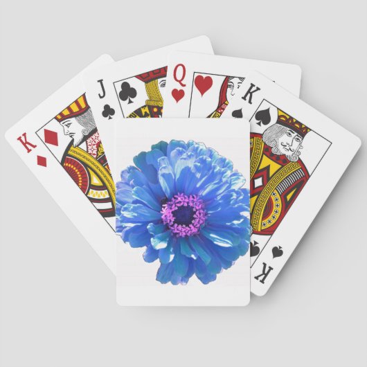 ブルーデイジーブルーフローラ写真 トランプ (裏面)