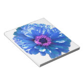 ブルーデイジーブルーフローラ写真 ノートパッド (アングル)