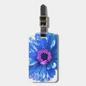ブルーデイジーブルーフローラ写真 ラゲッジタグ (正面縦)