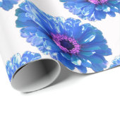 ブルーデイジーブルーフローラ写真 ラッピングペーパー (ロールコーナー)