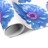 ブルーデイジーブルーフローラ写真 ラッピングペーパー (ロールコーナー)