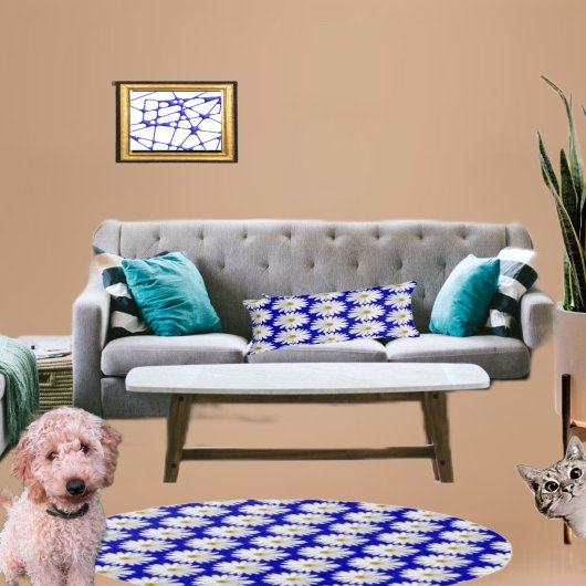 ブルーデイジーマルゲライトフローラ アクセントクッション