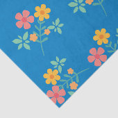 ブルーデイジーヴィンテージブーケパターン 薄葉紙 (詳細)