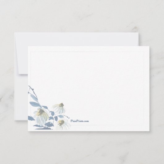 ブルーデイジー悔やみや弔慰サンキューカード サンキューカード (裏面)