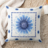 ブルーデイジー枕 クッション (ブランケット)