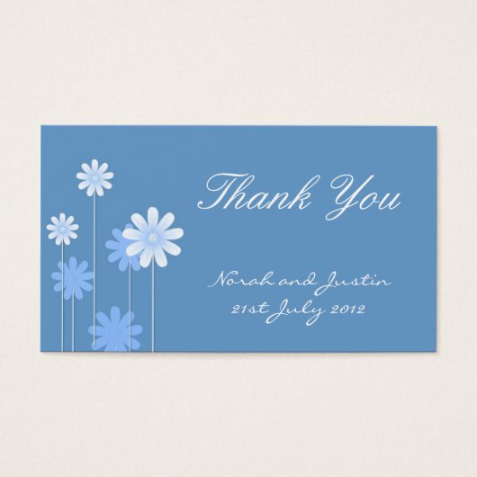 ブルーデイジー結婚サンキューカード (正面)