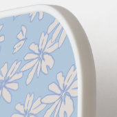 ブルーデイジー花パターパーソナライズされたン名かわいい ピックルボールラケット (左詳細)