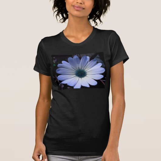 ブルーデイジー花柄レディースTシャツ Tシャツ (正面)