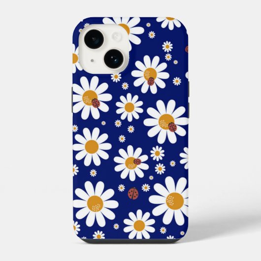ブルーデイジー花 | iPhone 1,4,000ケース iPhoneケース (裏面)