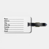 "ブルーデイジー"アクリル荷物タグ ラゲッジタグ (裏面横)