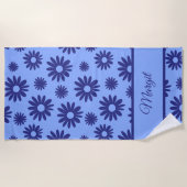 ブルーデイジー ビーチタオル (正面)