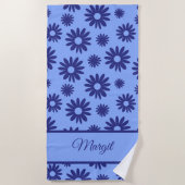 ブルーデイジー ビーチタオル (正面)