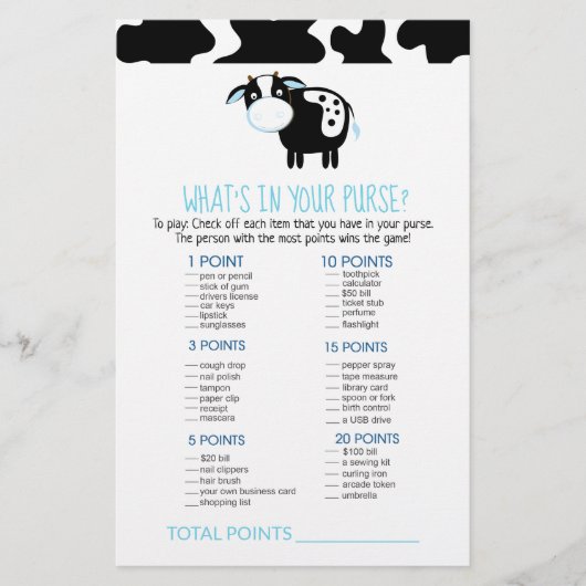 ブルーデイリーカウゲームの中身 (正面)