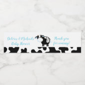 ブルーデイリーカウファーム男の赤ちゃんウォーターボトルラベル ペットボトルラベル (シングルラベル)