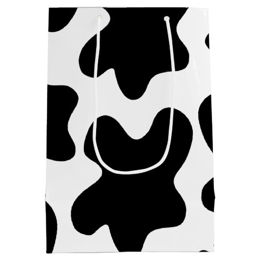 ブルーデイリーカウベビーシャワー抱き枕 ミディアムペーパーバッグ (裏面)