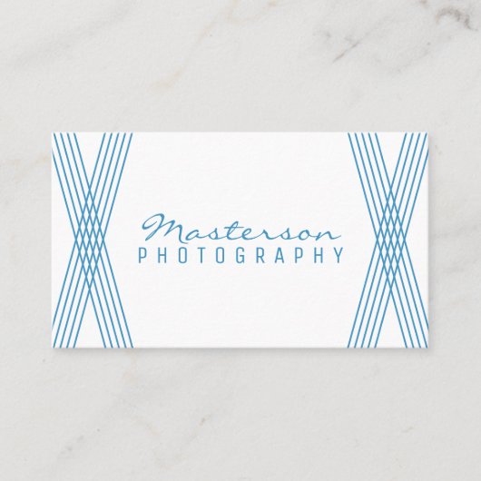 ブルーデコモダン名刺 名刺 (正面)