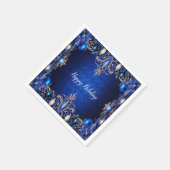 ブルーデコレーションホリデーナプキン スタンダードカクテルナプキン (角)