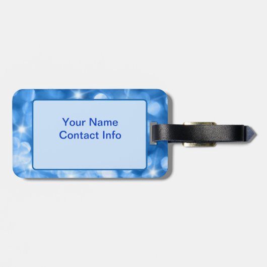 ブルーデザイナーラゲージタグ ラゲッジタグ (裏面横)