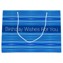 ブルーデザイモダンナー ラージペーパーバッグ