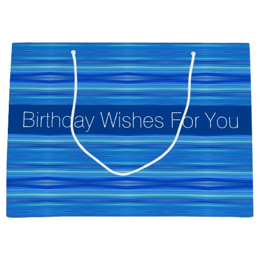 ブルーデザイモダンナー ラージペーパーバッグ (正面)