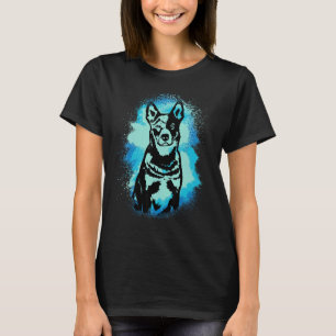 ブルーデザインのオーストラリアン・キャトル・ドッグを飼う親 Tシャツ