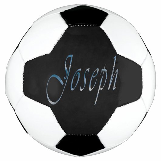 ブルーデザインのジョセフの名前、Soccerball サッカーボール (正面)